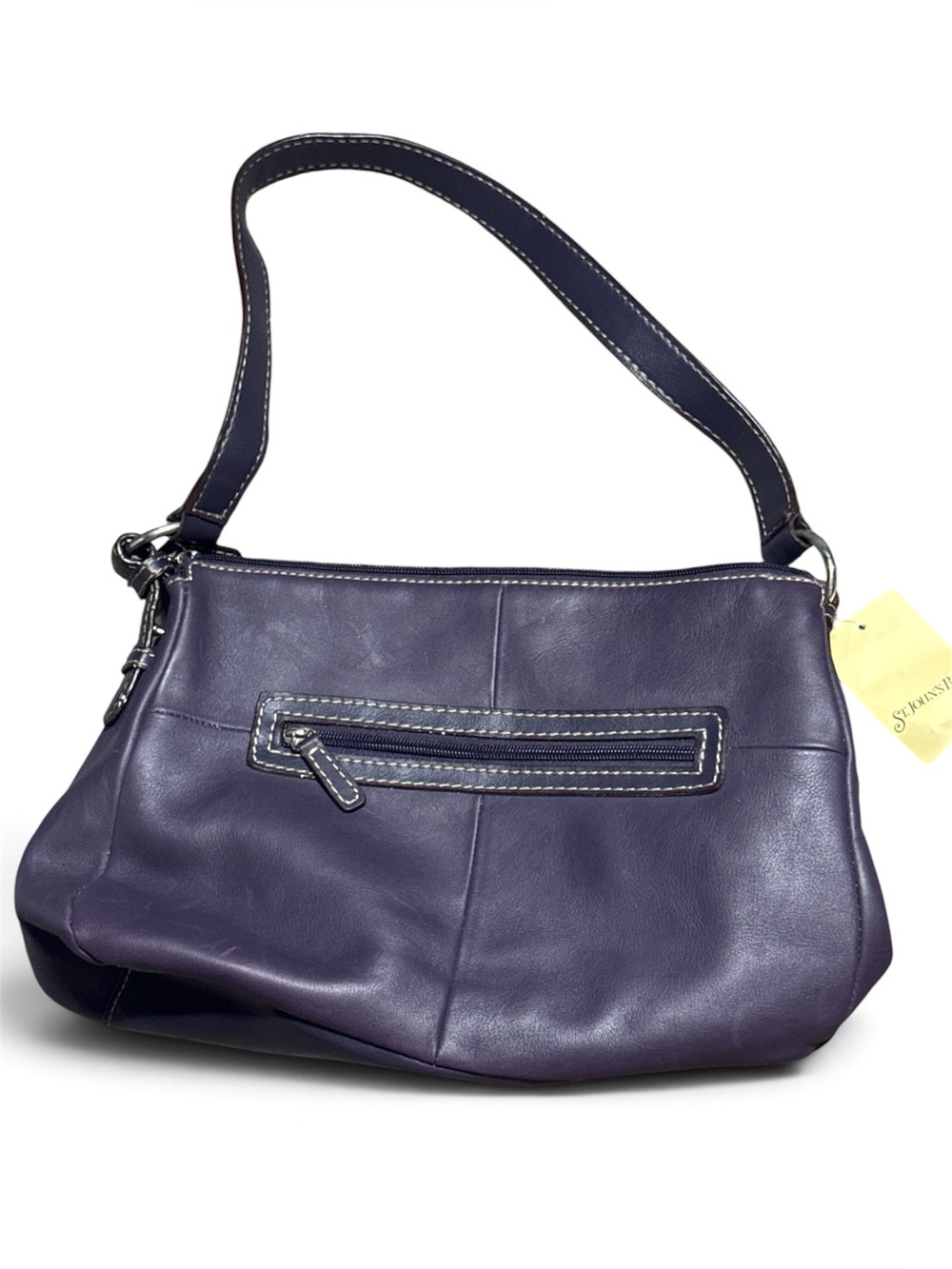 St. John’s Bay Purple Genuine Leather Shoulder Bag NWT